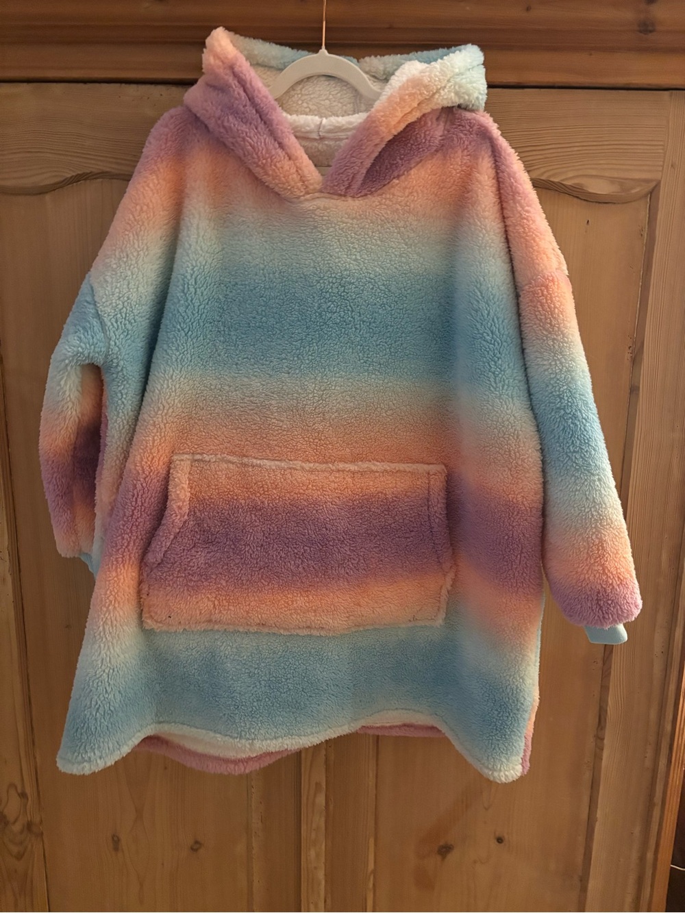 MATCHING Rainbow Sherpa Dog & Human Hoodies